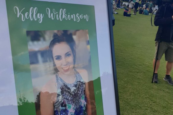 A vigil was held for Kelly Wilkinson.