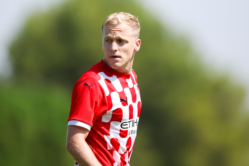 Donny van de Beek looks on during the pre-season friendly match between Girona FC and Toulouse FC